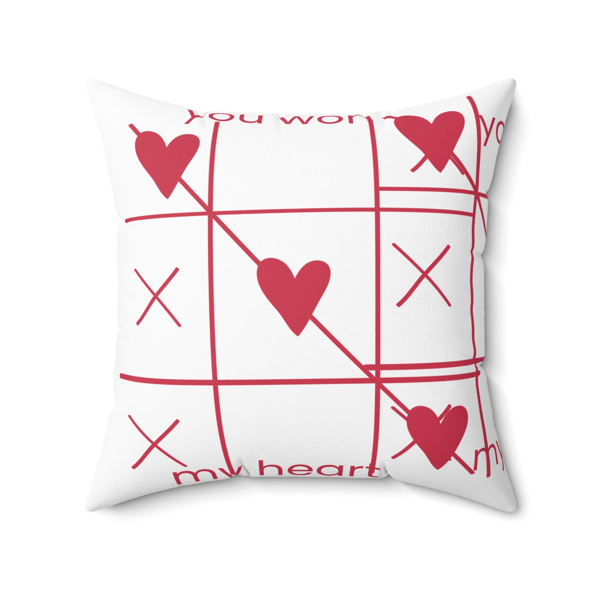 "You Won My Heart" Square Pillow – Sweet Love Accent