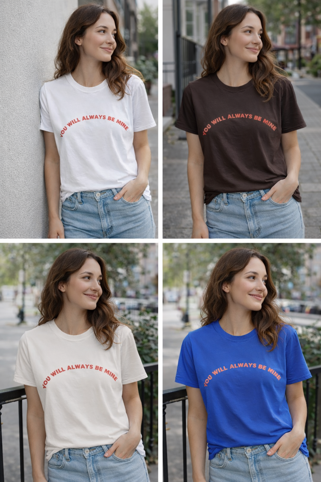 "You Will Always Be Mine" Romantic Heart Graphic T-Shirt – Cute Love Tee for Couples, Valentine's Gift, Sweet Relationship Shirt