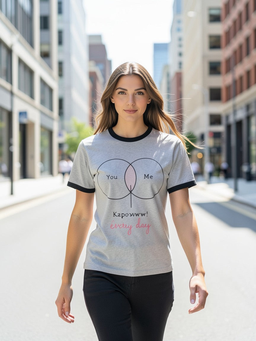"You & Me Kapow!" Love T-shirt – Cute Couple Tee, Everyday Love Streetwear, Romantic Graphic Shirt