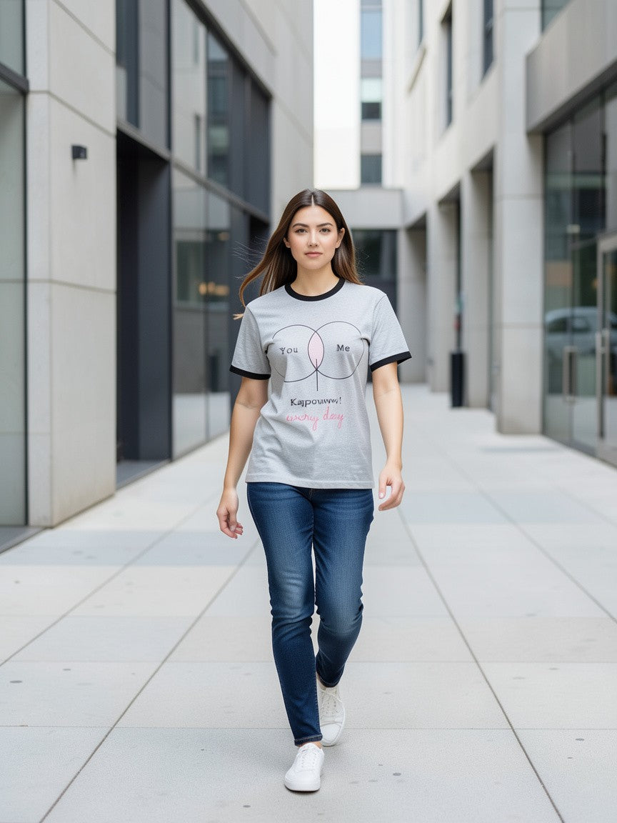 "You & Me Kapow!" Love T-shirt – Cute Couple Tee, Everyday Love Streetwear, Romantic Graphic Shirt