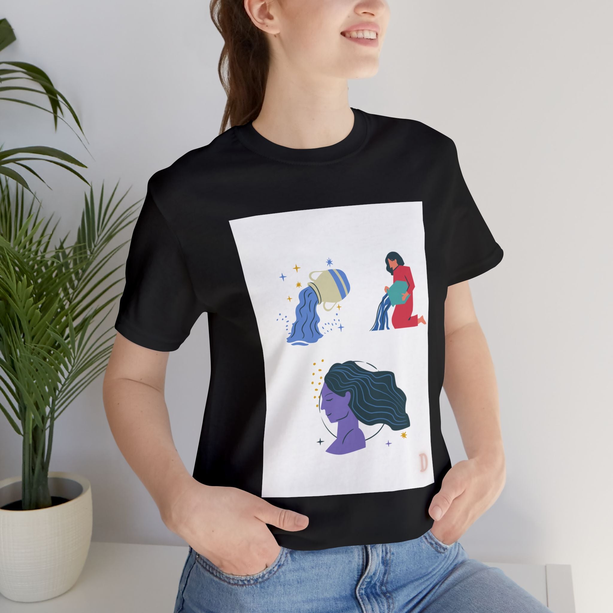 "Flowing Essence" T-Shirt – Artistic Harmony, Feminine Strength, Wearable Art Tee